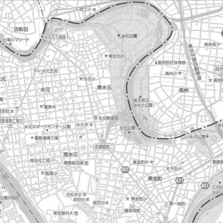 C東京都葛飾区1/25000白地図ダウンロード販売