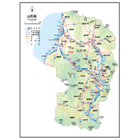 県別マップ　A県境カット山形県地図ダウンロード販売