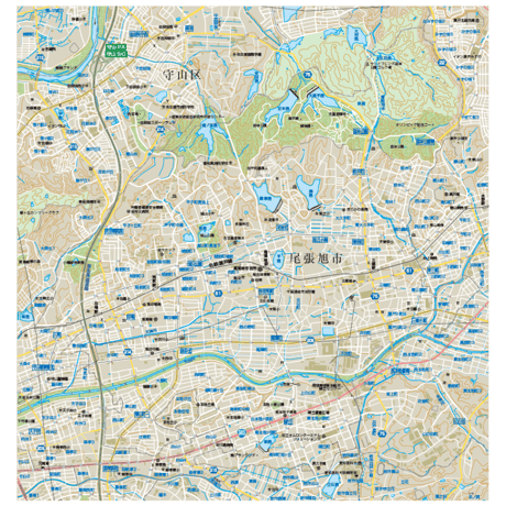 B尾張旭市 1／25,000PDF地図タウンロード販売