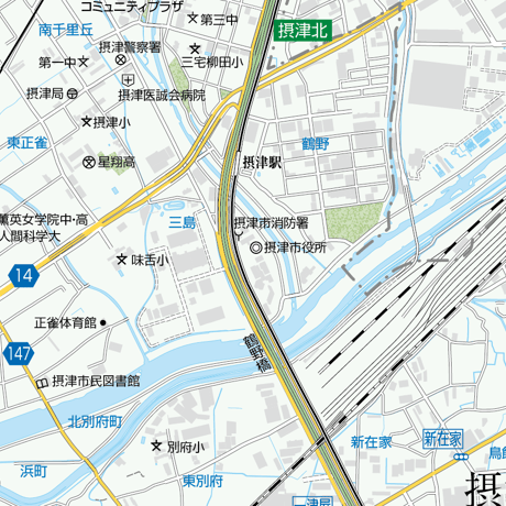A摂津市1／25,000地図タウンロード販売