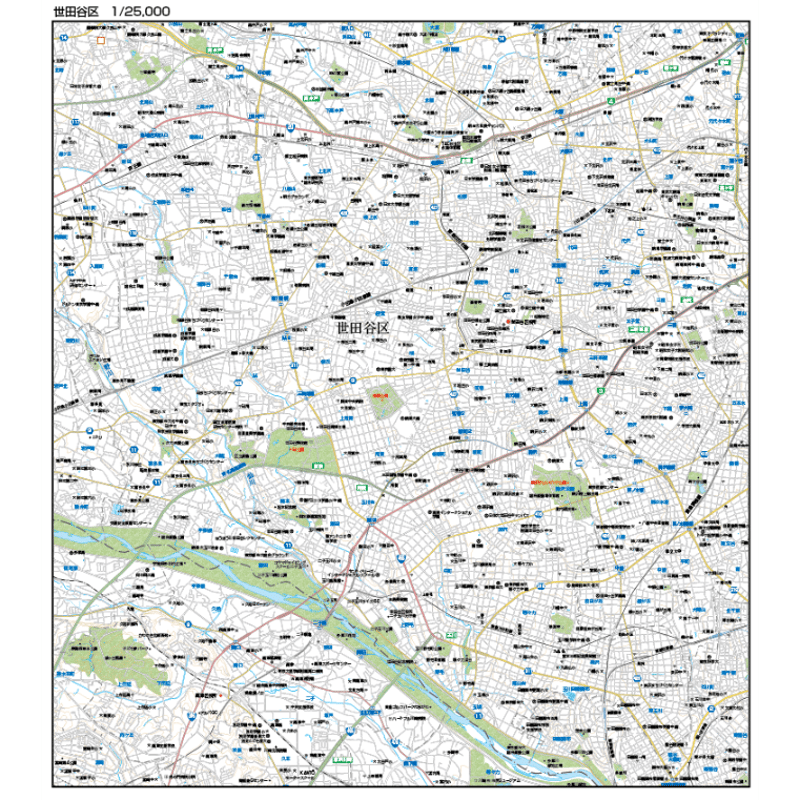 A東京都世田谷区1/25000地図ダウンロード販売 | 地図素材