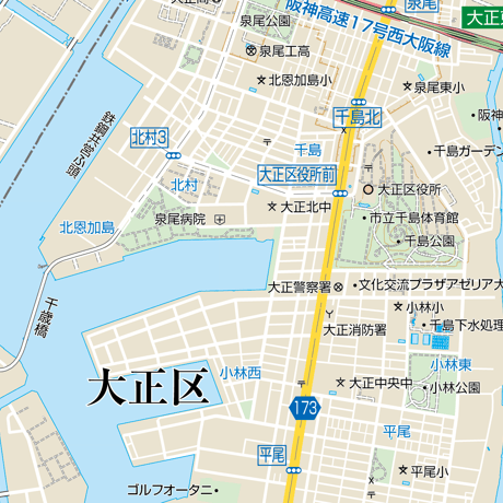 B大阪市大正区1／25,000地図タウンロード販売