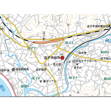 A逗子市1/25000地図ダウンロード販売