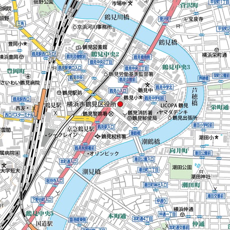A横浜市鶴見区1/25000地図タウンロード販売