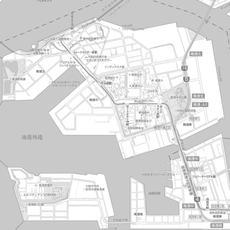 C大阪市住之江区1／25,000白地図タウンロード販売