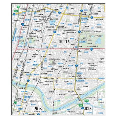 A大阪市住吉区1／25,000地図タウンロード販売