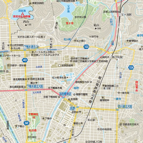 B京都区別左京区1／25,000PDF地図タウンロード販売