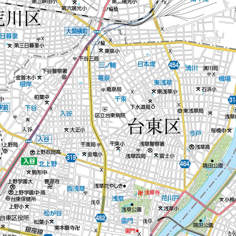 A東京都台東区1/25000地図ダウンロード販売