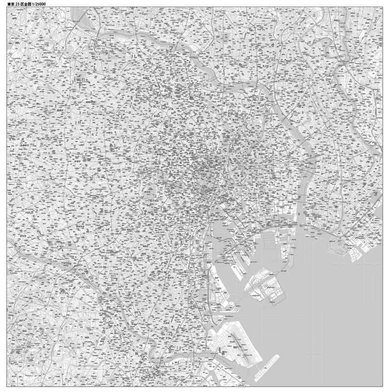 C東京23区全図1／25,000白地図ダウンロード販売 | 地図素材