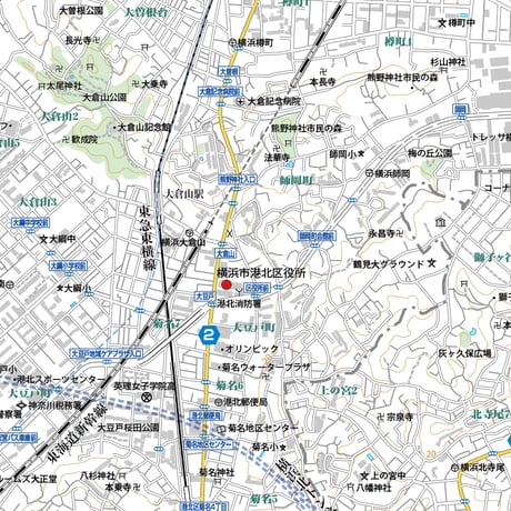 A横浜市港北区1/25000地図タウンロード販売
