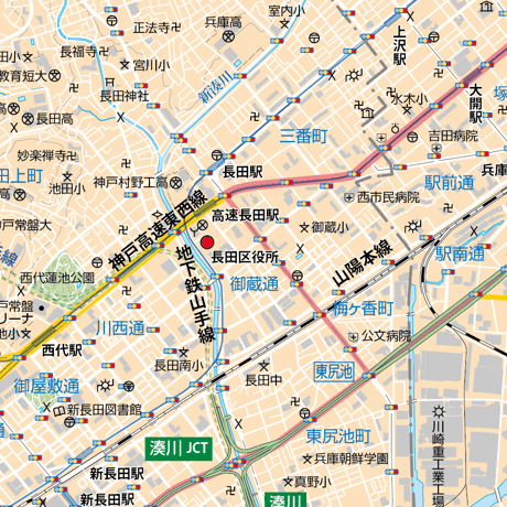 B神戸市長田区1/25000地図タウンロード販売