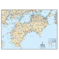 B地方別マップ　四国地方地図ダウンロード販売