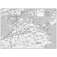 県別マップ　C香川県白地図ダウンロード販売