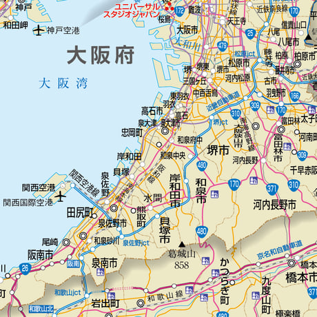 県別マップ　B大阪府地図ダウンロード販売