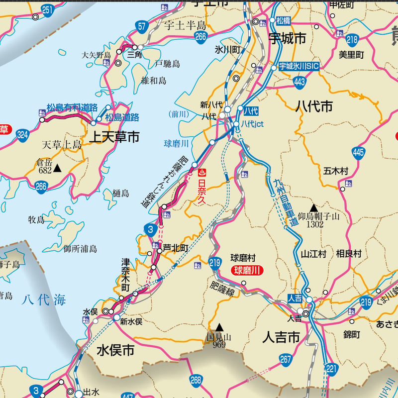県別マップ B熊本県地図ダウンロード販売 | 地図素材