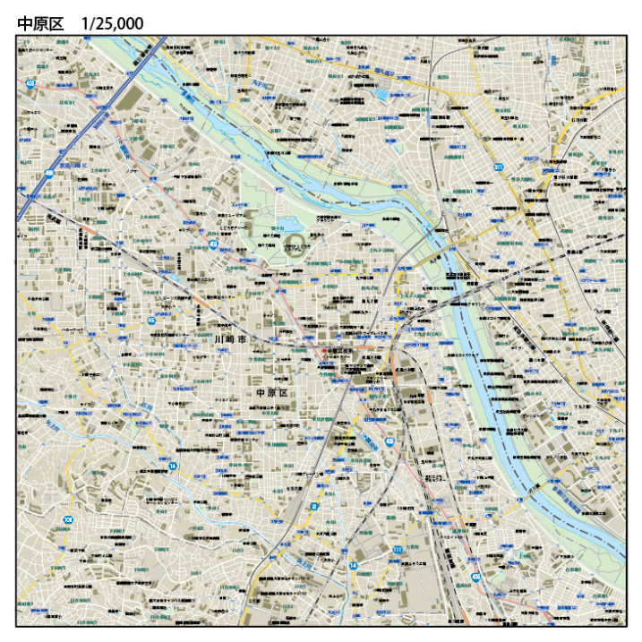 BLUEMAP 川崎市 中原区 住宅表示地図 BLUEMAP 川崎市 中原区 住宅表示地図