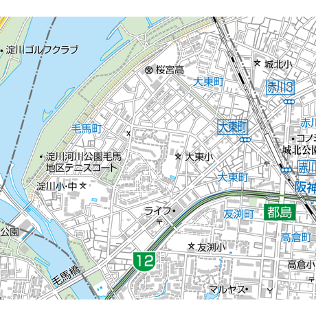 A大阪市都島区1／25,000地図タウンロード販売