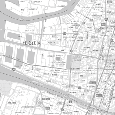 C大阪市住之江区1／25,000白地図タウンロード販売