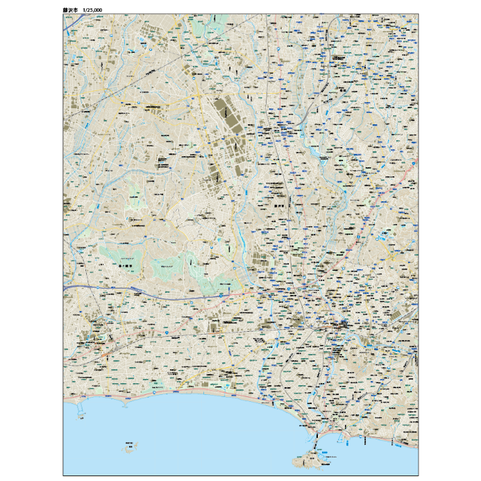 B藤沢市1/25000地図ダウンロード販売 | 地図素材