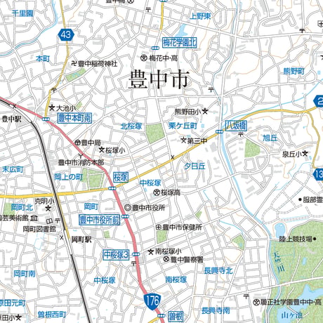 A豊中市1／25,000 PDF地図タウンロード販売