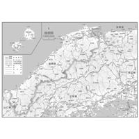 県別マップ　C島根県白地図ダウンロード販売
