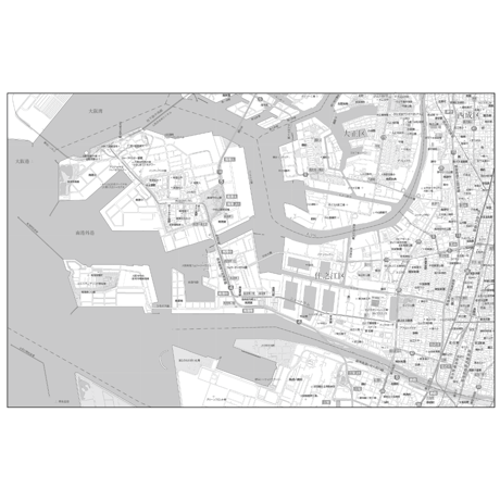 C大阪市住之江区1／25,000白地図タウンロード販売