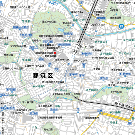 A横浜市都筑区1/25000地図ダウンロード販売