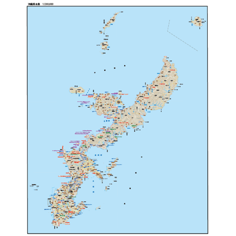 Bタイプ沖縄県本島詳細地図1/200000タウンロード販売