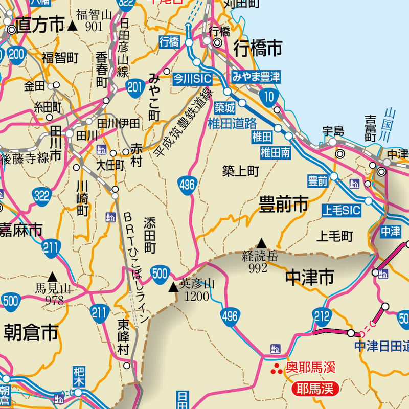 県別マップ B福岡県地図ダウンロード販売 | 地図素材