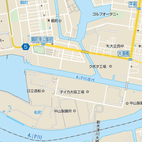 B大阪市大正区1／25,000地図タウンロード販売