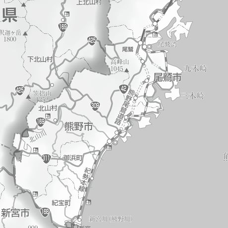 県別マップ　C三重県白地図ダウンロード販売
