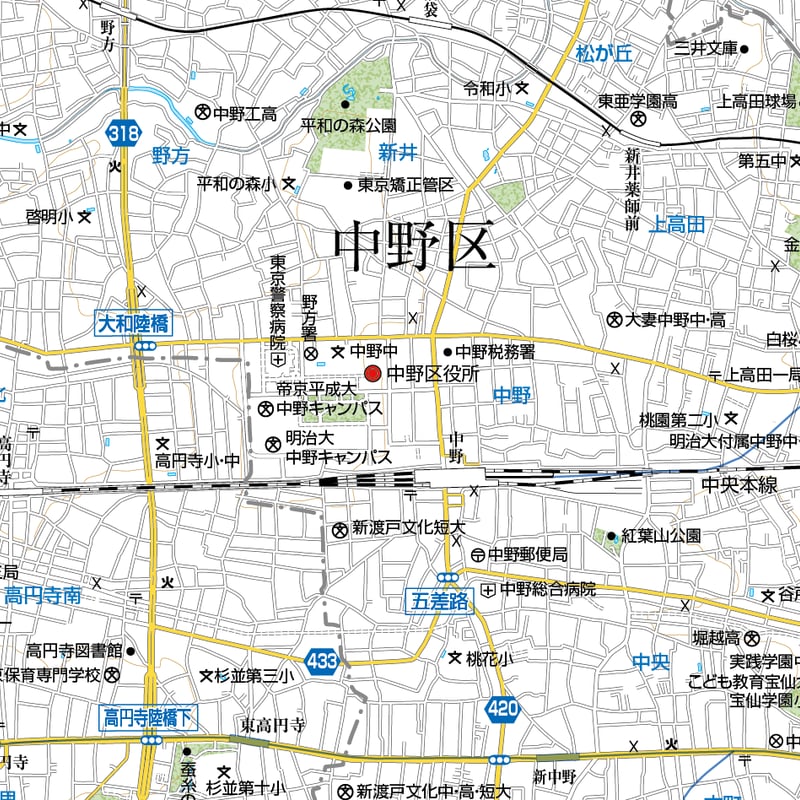 A東京都中野区1/25000地図ダウンロード販売 | 地図素材 A東京都中野区1/25000地図ダウンロード販売 | 地図素材
