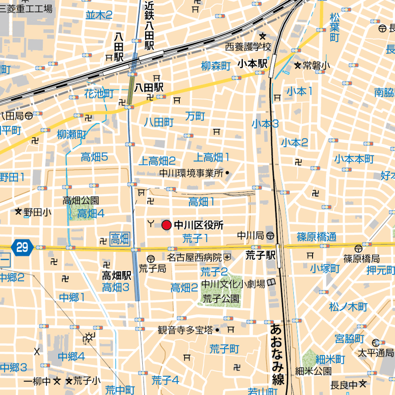 B名古屋市中川区1/25000地図タウンロード販売 | 地図素材