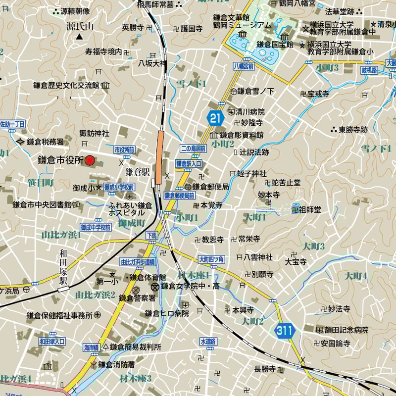 B鎌倉市1/25000地図ダウンロード販売 | 地図素材 B鎌倉市1/25000地図ダウンロード販売 | 地図素材