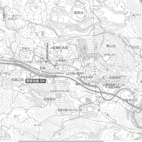 C西宮市白図1/25000PDFタウンロード販売