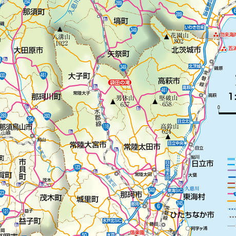 県別マップ　A茨城県地図ダウンロード販売