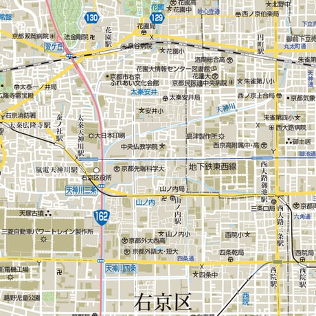 B京都区別右京区1／25,000PDF地図タウンロード販売
