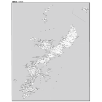 Cタイプ沖縄県本島詳細白地図1/200000タウンロード販
