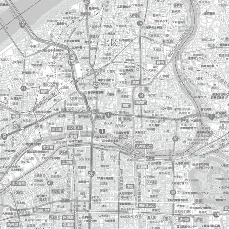 C大阪24区全図白地図　1／25,000タウンロード販売