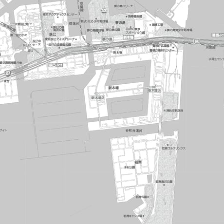 C東京都江東区1/25000白地図ダウンロード販売