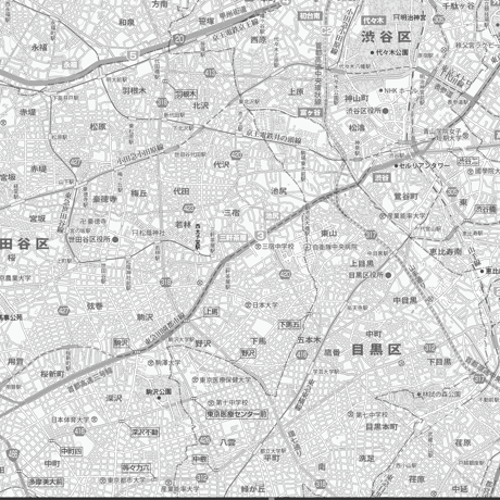 C東京23区全図　1／50,000白地図タウンロード販売