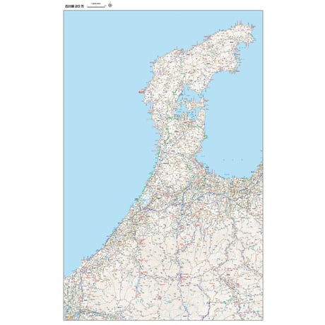 Aタイプ石川県詳細地図1/200000タウンロード販売