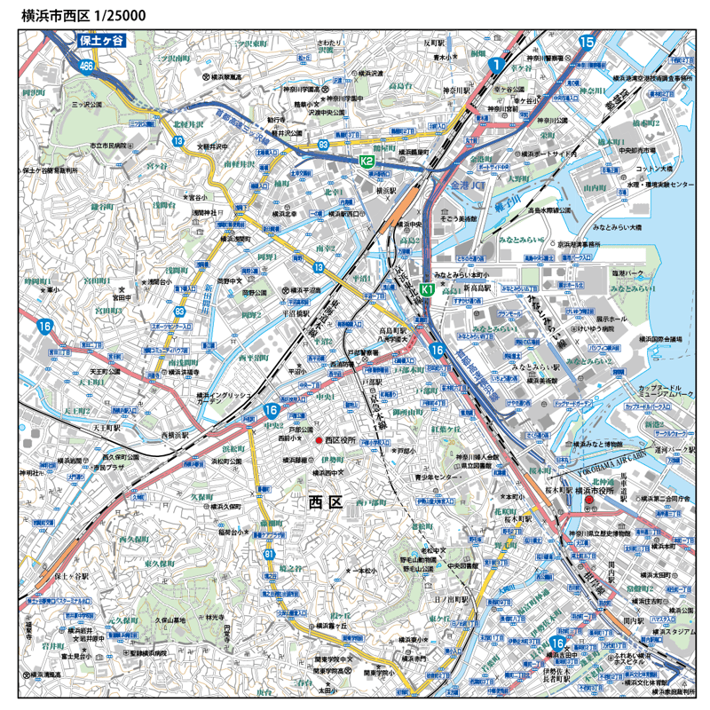 横浜市都筑区〔Ａ４〕 ［小型］ ２０１８０８ 横浜市都筑区〔A4〕 ［小型］ 201808