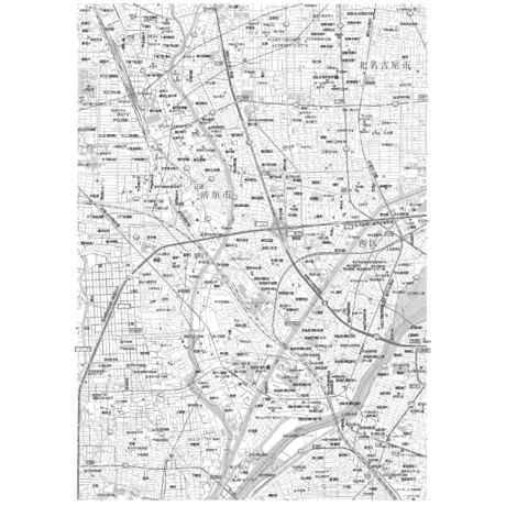C清須市白地図 1／25,000PDF地図タウンロード販売