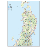 A地方別マップ　東北地方地図ダウンロード販売