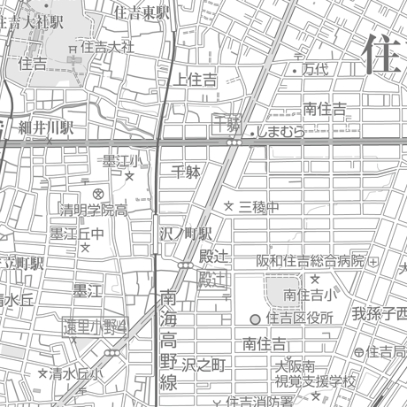 C大阪市住吉区1／25,000白地図タウンロード販売