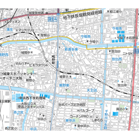A大阪市城東区1／25,000地図タウンロード販売
