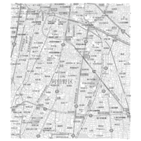 C大阪市阿倍野区1／25,000白地図タウンロード販売