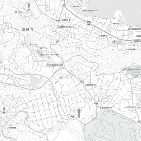 C南城市1/20000白地図ダウンロード販売