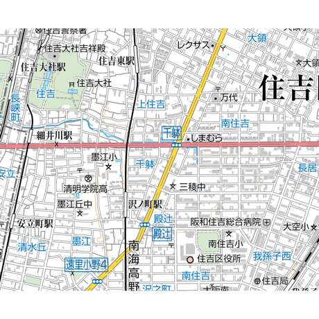 A大阪市住吉区1／25,000地図タウンロード販売